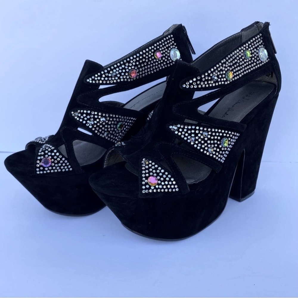 Vintage Michael Antonio Studio Rhinestone Cutout Platforms